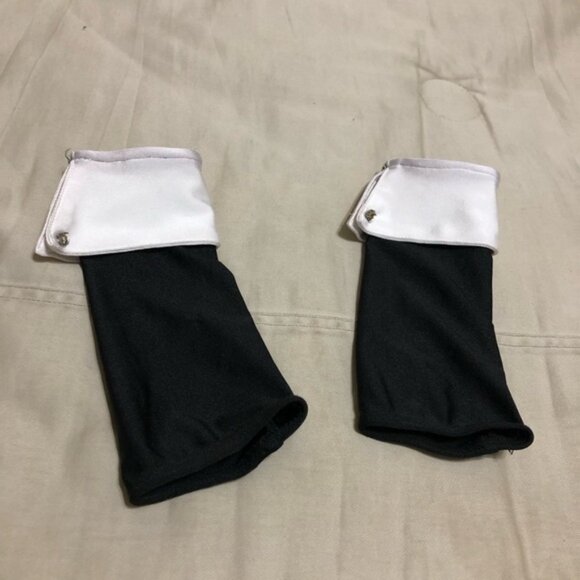 Black and White girls cuffed partial sleeves for dress up - Picture 1 of 7